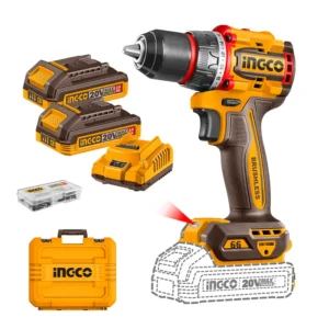 Taladro Ato Bl Ingco Cp +2 Bat Y Carg +47 Acce Industrial 13mm/20v