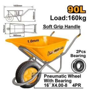 CARRETILLA INGCO METALICA 150KG 90LT