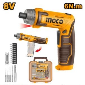ATORNILLADOR INALAMBRICO +17 PIEZAS 1/4" 8V INGCO CSDLI08025