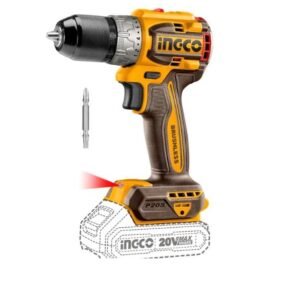TALADRO ATORNILLADOR BL INGCO INDUSTRIAL INALAMBRICO COMPACT 20V/13MM